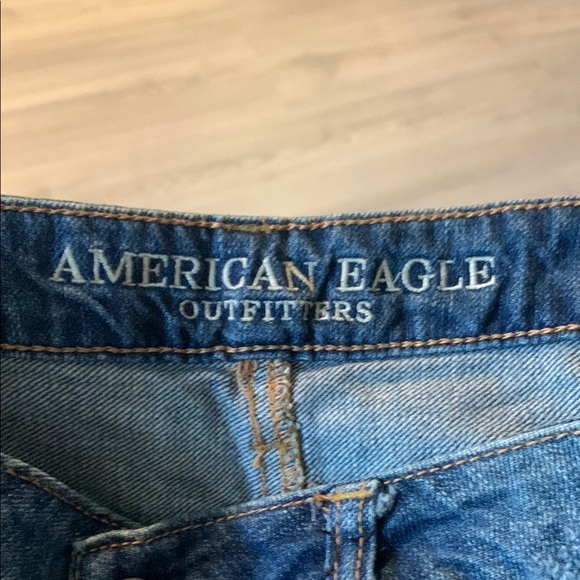 American Eagle Outfitters Blue Mini Skirt Casual Distressed - Picture 2 of 4